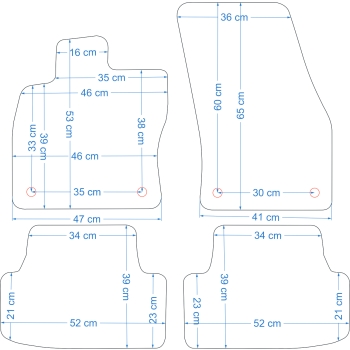 Dywaniki welurowe Seat Altea XL od 06r. ECONOMY -2359