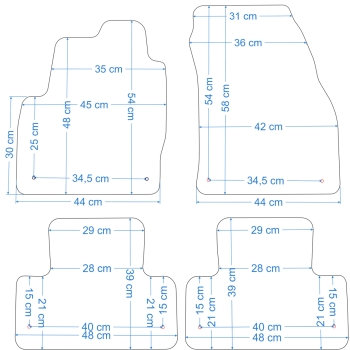 Land Rover Range Rover Evoque 2011-2018r. Czarne samochodowe dywaniki welurowe Gold