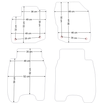 Honda Civic IX 5d.2011-2015r.  Dywaniki welurowe SILVER - WYPRZEDAŻ