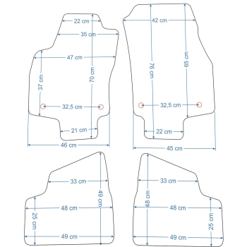 Opel Astra H Sedan / GTC/ Kombi 2004-2010 r.  Dywaniki welurowe DIAMOND - WYPRZEDAŻ