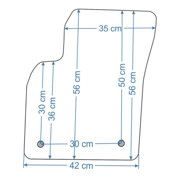 Volvo S40 / V50 2004-2012r.  Dywanik Kierowcy  SILVER - WYPRZEDAŻ