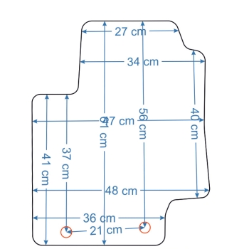 Hyundai i20 2009-2014r.  Dywanik Kierowcy  SILVER - WYPRZEDAŻ