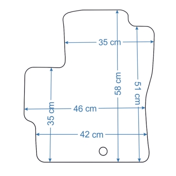 Mazda 3 2003-2009r.   Dywanik Kierowcy  SILVER - WYPRZEDAŻ