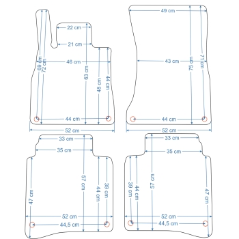 Mercedes S-klasa W222 Long 2013-2020r.    Dywaniki welurowe PLATINUM - WYPRZEDAŻ