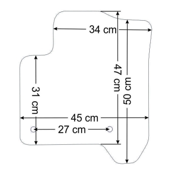 Citroen C3 Picasso 2008-2017r.   Dywanik Kierowcy  SILVER - WYPRZEDAŻ