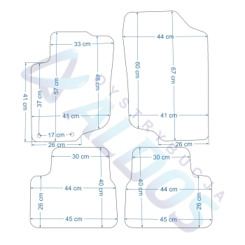 PEUGEOT 207 2006-2012r. Dywaniki gumowe GLEDRING.