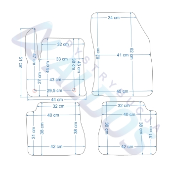 Citroen e-C4 od 2021r. / Peugeot e-2008 od 2020r. Dywaniki gumowe GLEDRING.