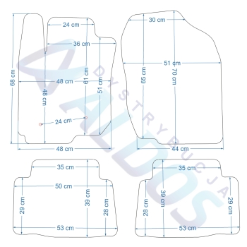 Toyota Rav4 2006-2013r. Dywaniki gumowe GLEDRING.