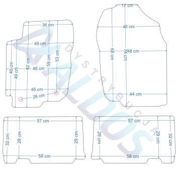 Toyota Rav4 2013-01/2019r. Dywaniki gumowe GLEDRING.