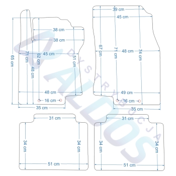 Nissan X-Trail T32 2014-2020r. Dywaniki gumowe GLEDRING.