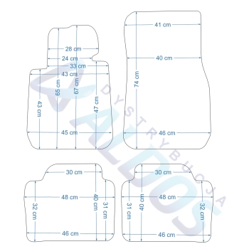 BMW Seria 3 F30/F31 RWD 2012-02.2019r. Dywaniki gumowe GLEDRING.