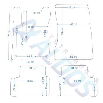 Mercedes A-Klasa W177/V177 od 05.2018r. / B-Klasa W247 02.2019r. Dywaniki gumowe GLEDRING.