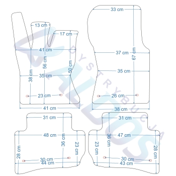 Range Rover Velar od 12/2017r. Dywaniki gumowe GLEDRING.