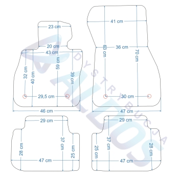 BMW Seria 2 F44 Gran Coupe od 03/2020r. Dywaniki gumowe GLEDRING.