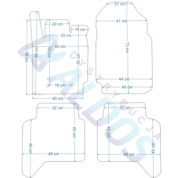 Ford Ranger V Double Cabin / Raptor 13-22r. Dywaniki gumowe GLEDRING.