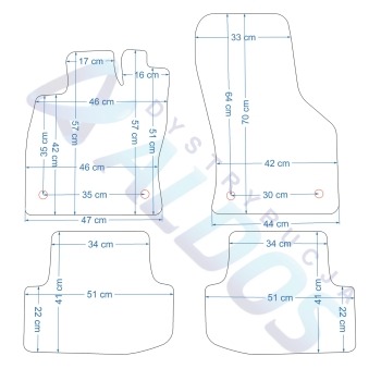 Audi A3 HB od 07/2020r. Dywaniki gumowe GLEDRING.