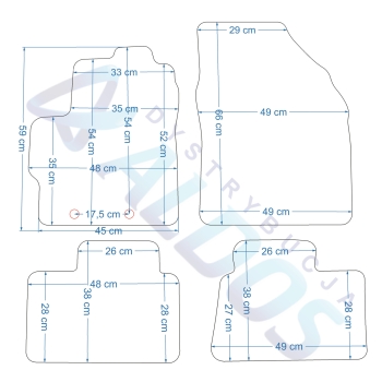 Toyota Aygo X od 03/2022r. Dywaniki gumowe GLEDRING.