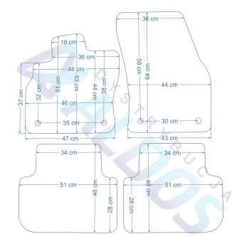 Dywaniki Gumowe Audi Q3 od 12/2018r. - Producent Petex