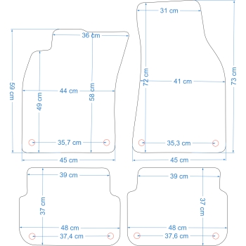 Dywaniki Gumowe Audi A6 C6 2004-2006r. - Petex